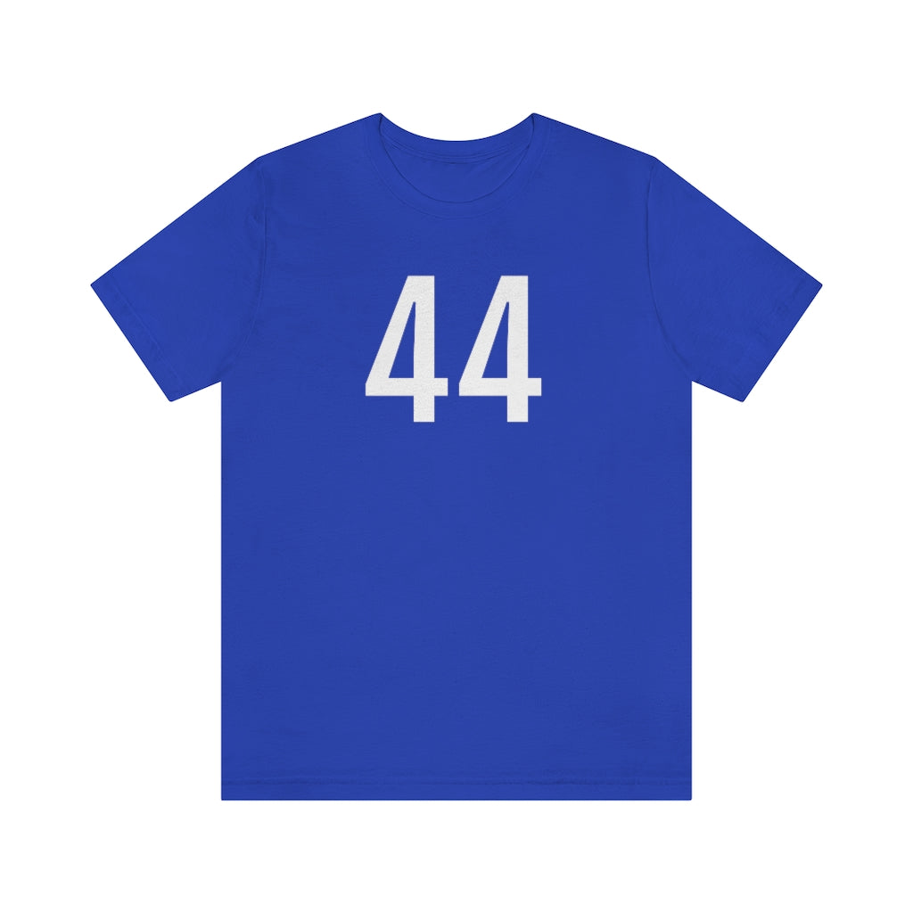 T-Shirt with Number 44 On | Numbered Tee True Royal T-Shirt Petrova Designs
