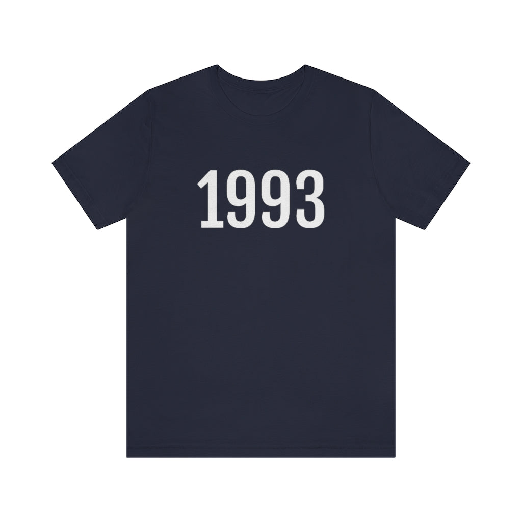 T-Shirt with Number 1993 On | Numbered Tee Navy T-Shirt Petrova Designs