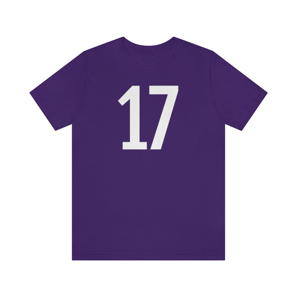 T-Shirt with Number 17 On | Numbered Tee Team Purple T-Shirt Petrova Designs