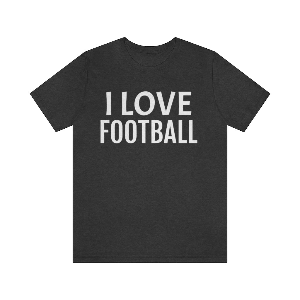 Football Theme T-Shirt | Soccer Lover Gift Idea Dark Grey Heather T-Shirt Petrova Designs