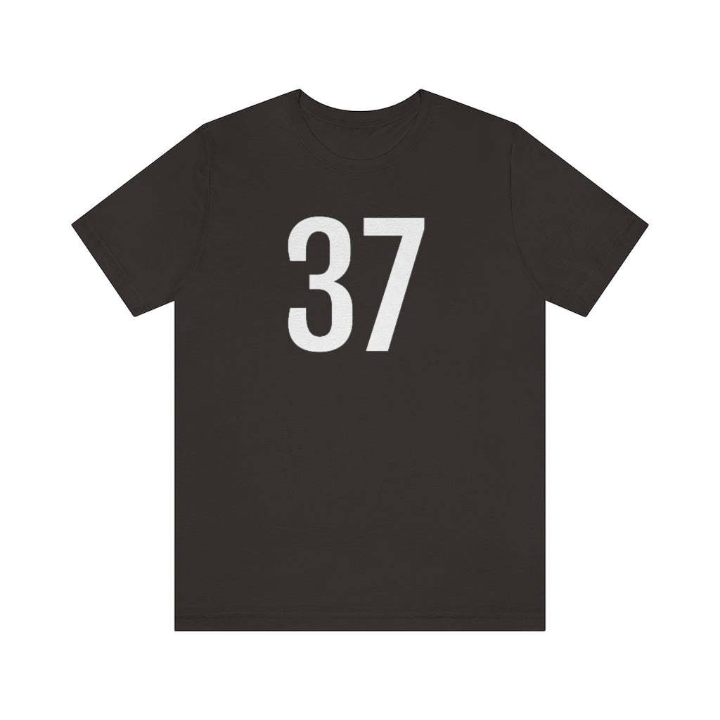 Brown T-Shirt Tshirt Numerology Numbers Gift for Friends and Family Short Sleeve T Shirt Petrova Designs