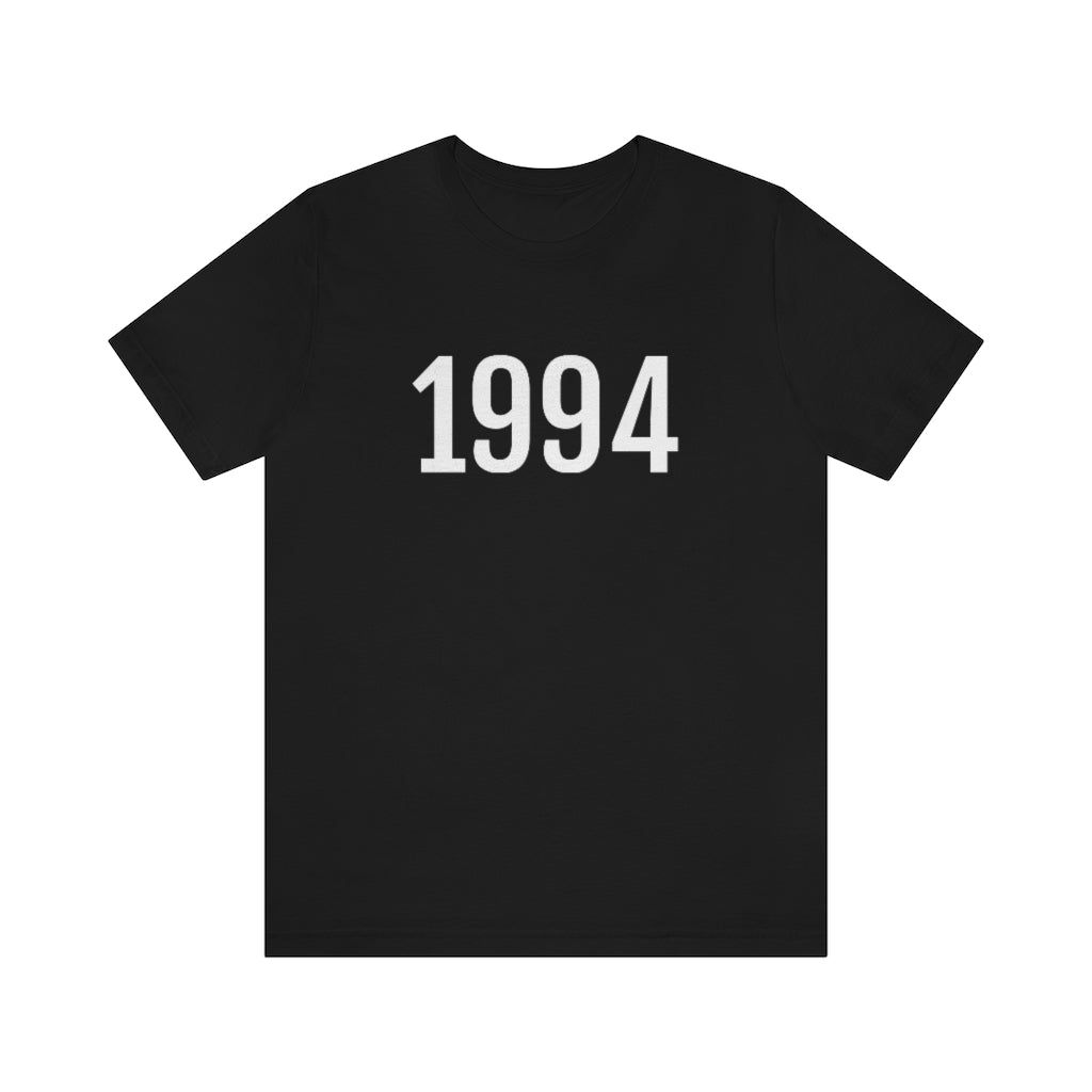 T-Shirt with Number 1994 On | Numbered Tee Black T-Shirt Petrova Designs