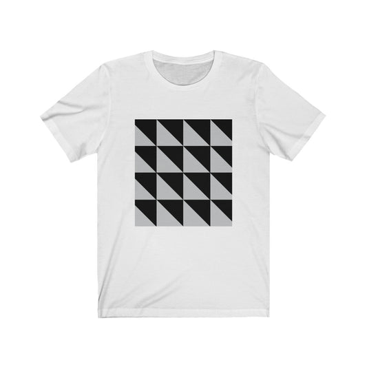 White T-Shirt Tshirt Design Gift for Friend and Family Short Sleeved Shirt Geometrical Shape Petrova Designs