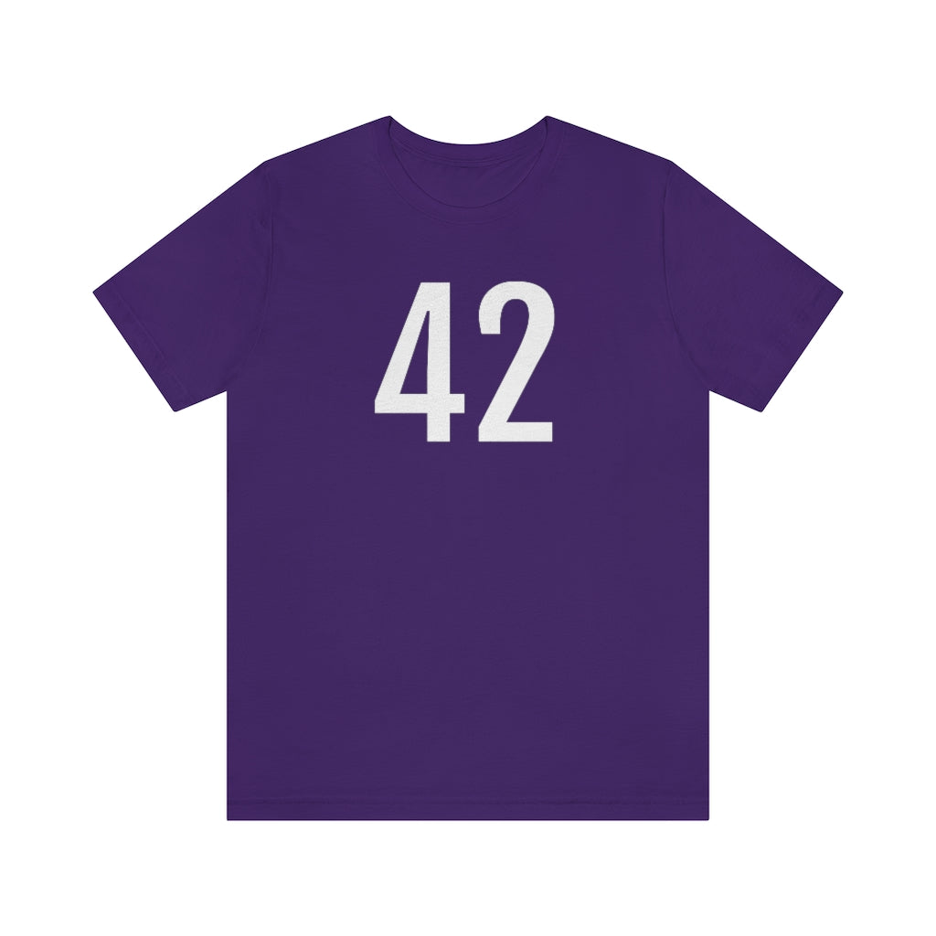 T-Shirt with Number 42 On | Numbered Tee Team Purple T-Shirt Petrova Designs
