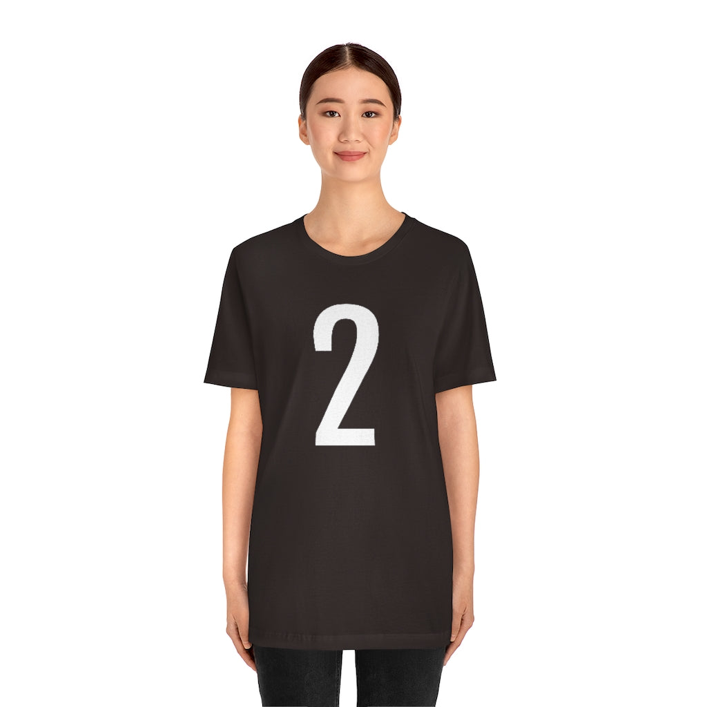 T-Shirt with Number 2 On | Numbered Tee T-Shirt Petrova Designs