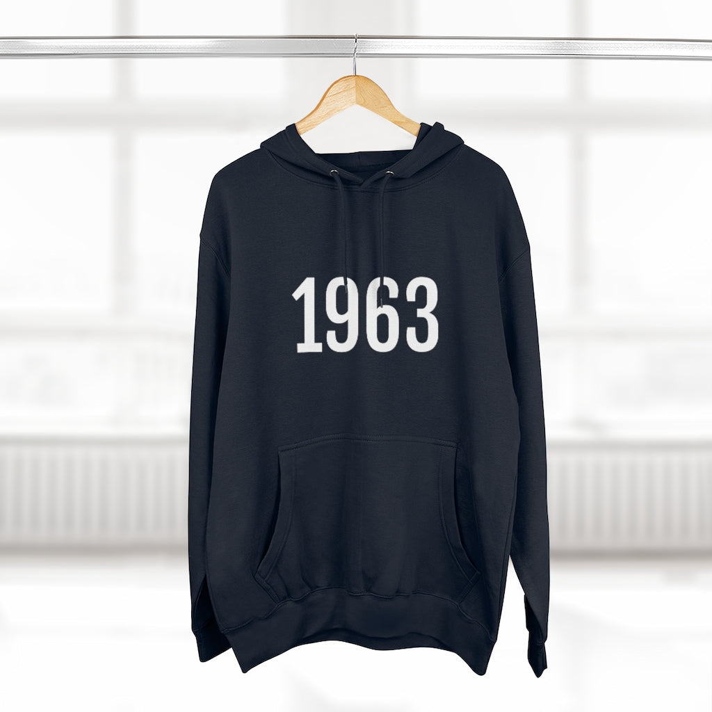 Number 1963 Hoodie | 1963 Sweatshirt with Number On Hoodie Petrova Designs