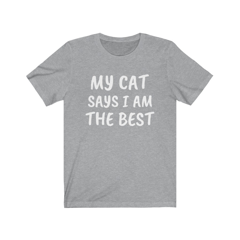 Funny Cat Tee For Cat Lovers Athletic Heather T-Shirt Petrova Designs