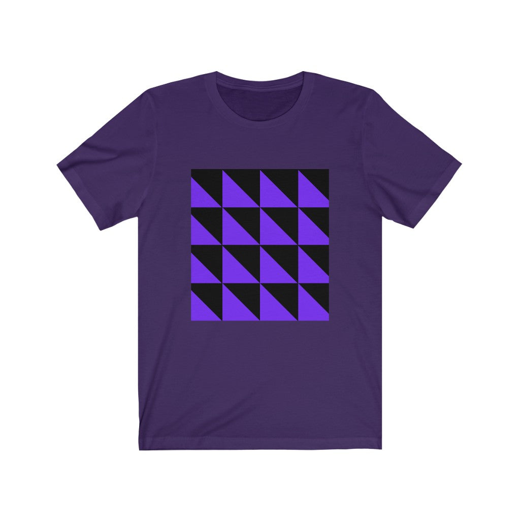 Team Purple T-Shirt Tshirt Design Gift for Friend and Family Short Sleeved Shirt Geometric Forms Petrova Designs