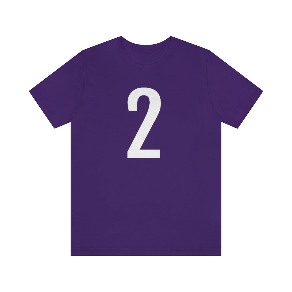 T-Shirt with Number 2 On | Numbered Tee Team Purple T-Shirt Petrova Designs