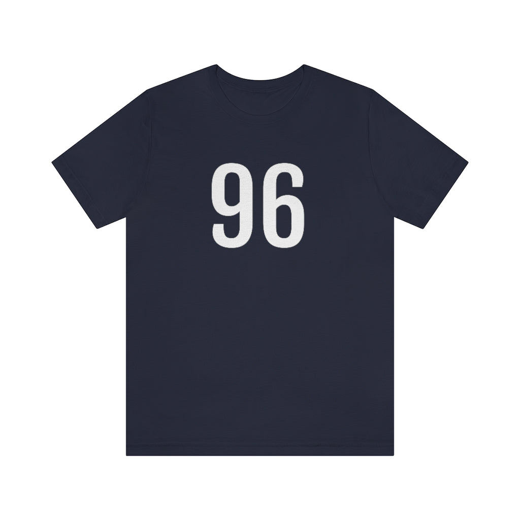 T-Shirt with Number 96 On | Numbered Tee Navy T-Shirt Petrova Designs