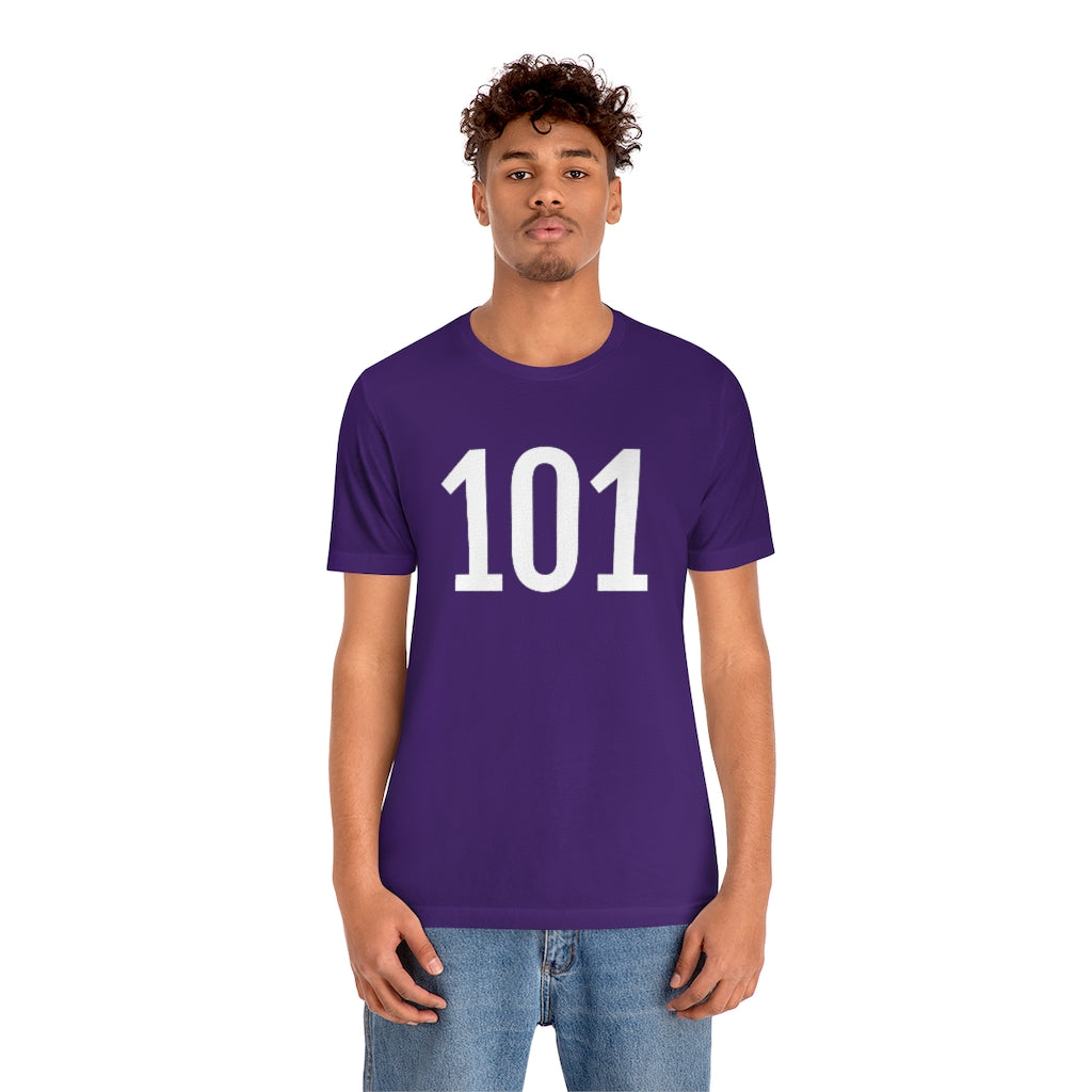 T-Shirt with Number 101 On | Numbered Tee T-Shirt Petrova Designs