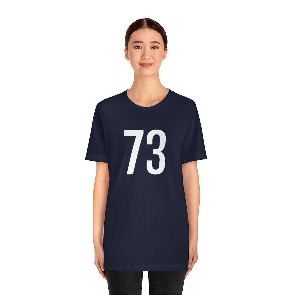 T-Shirt with Number 73 On | Numbered Tee T-Shirt Petrova Designs