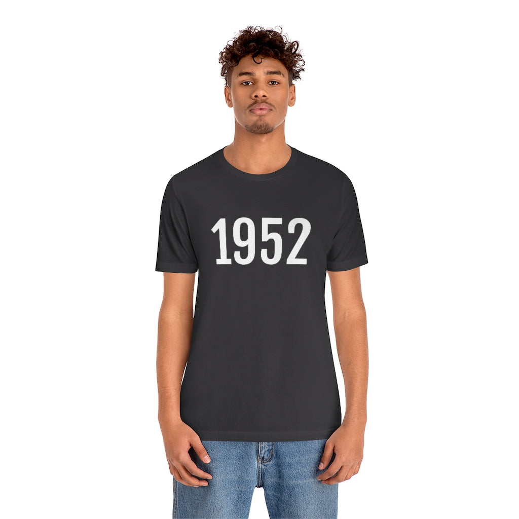 T-Shirt with Number 1952 On | Numbered Tee T-Shirt Petrova Designs