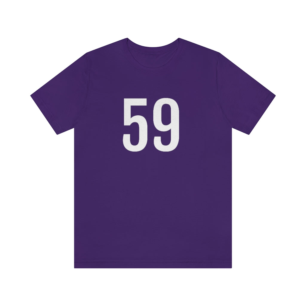 Team Purple T-Shirt Tshirt Design Numbered Short Sleeved Shirt Gift for Friend and Family Petrova Designs