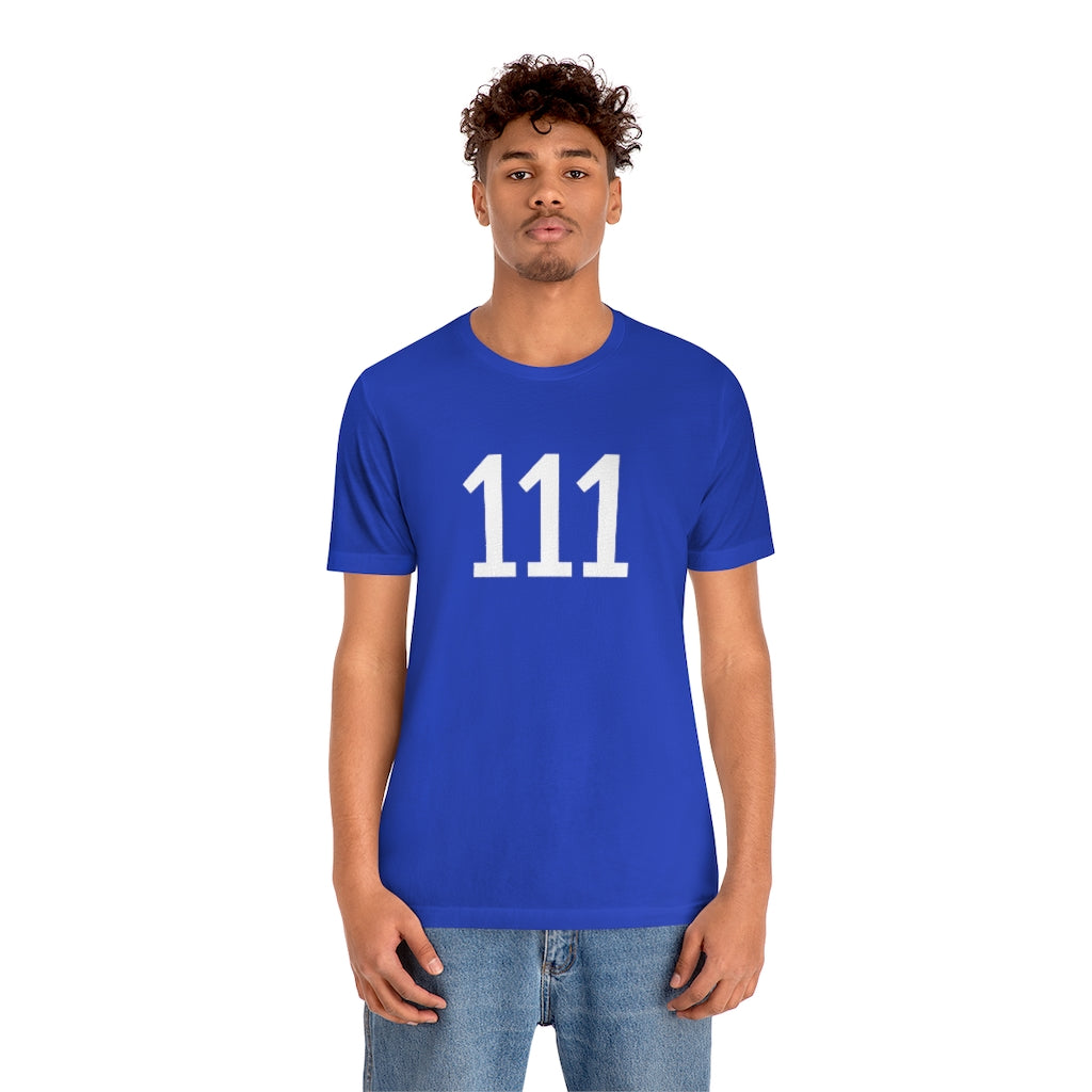 T-Shirt with Number 111 On | Numbered Tee T-Shirt Petrova Designs
