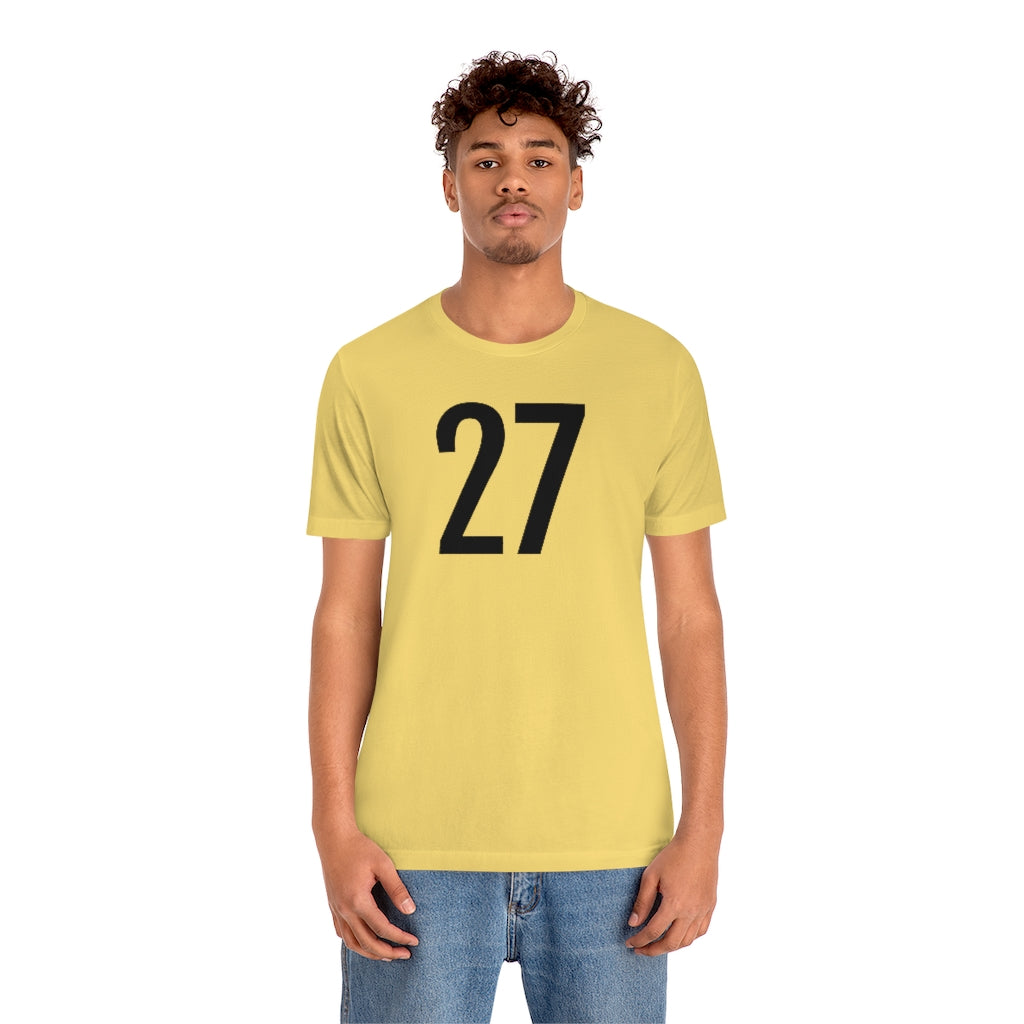 T-Shirt with Number 27 On | Numbered Tee T-Shirt Petrova Designs