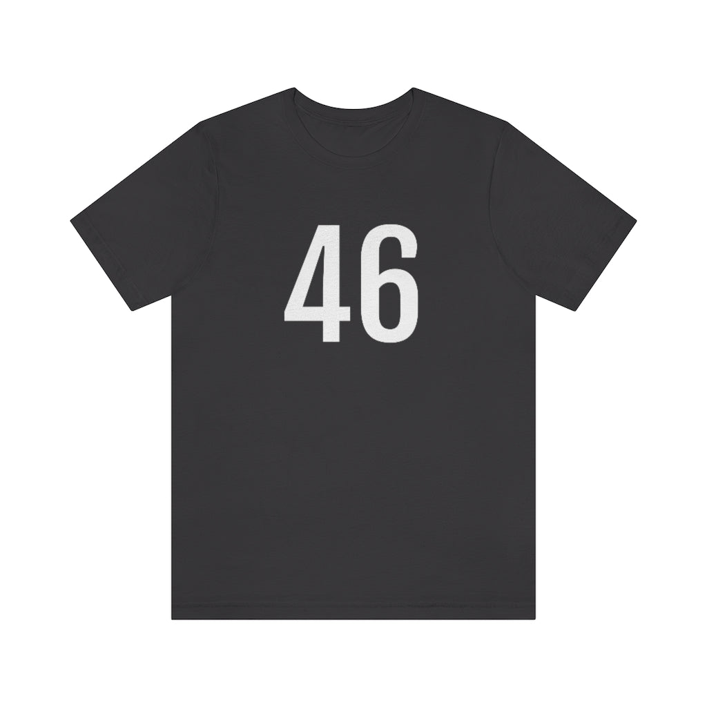 T-Shirt with Number 46 On | Numbered Tee Dark Grey T-Shirt Petrova Designs