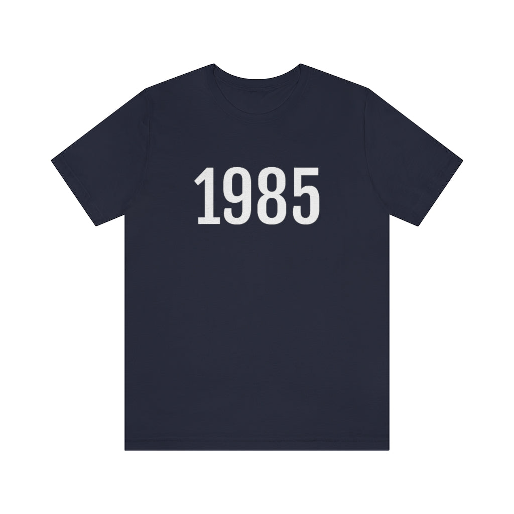 T-Shirt with Number 1985 On | Numbered Tee Navy T-Shirt Petrova Designs