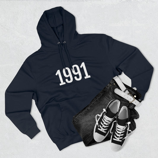 Hoodie Sweatshirt Numbered Hoodie with Numerology Numbers Year 1991 Petrova Designs