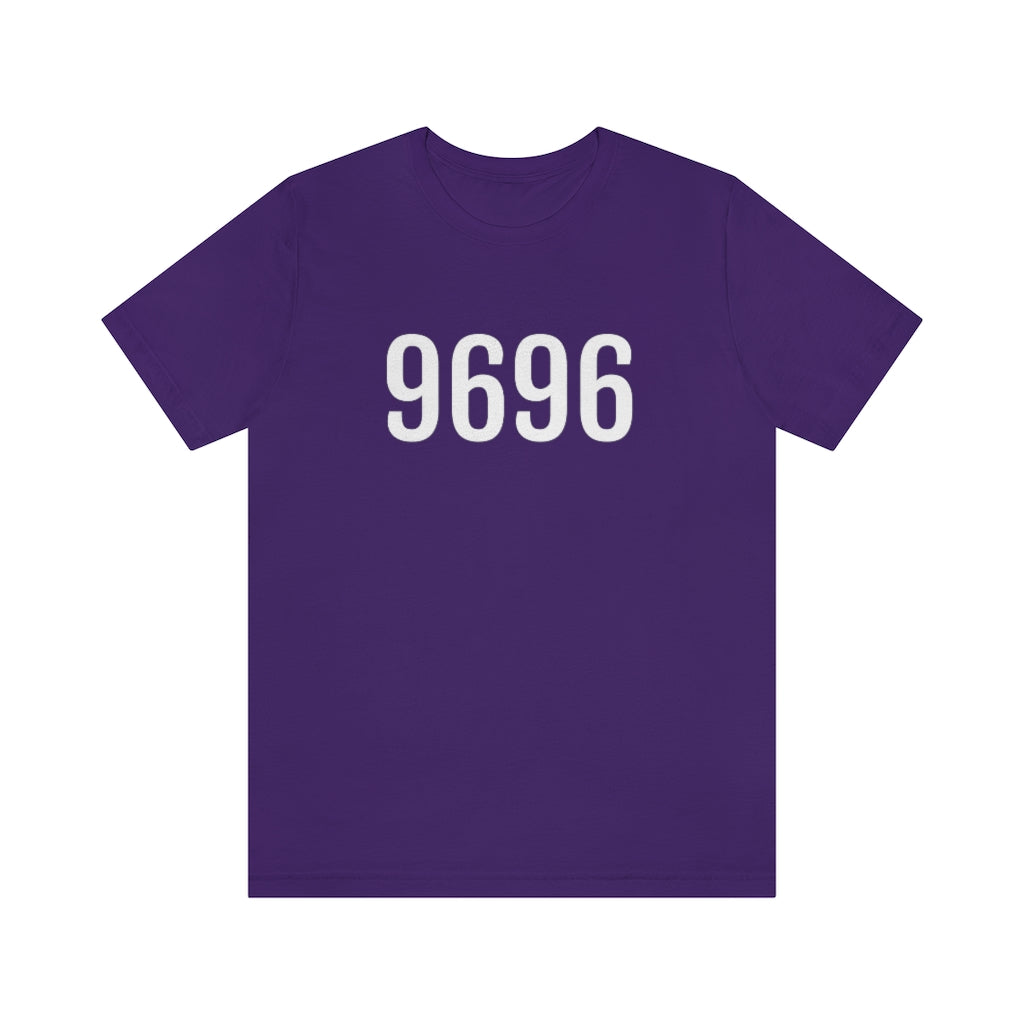 T-Shirt with Number 9696 On | Numbered Tee Team Purple T-Shirt Petrova Designs