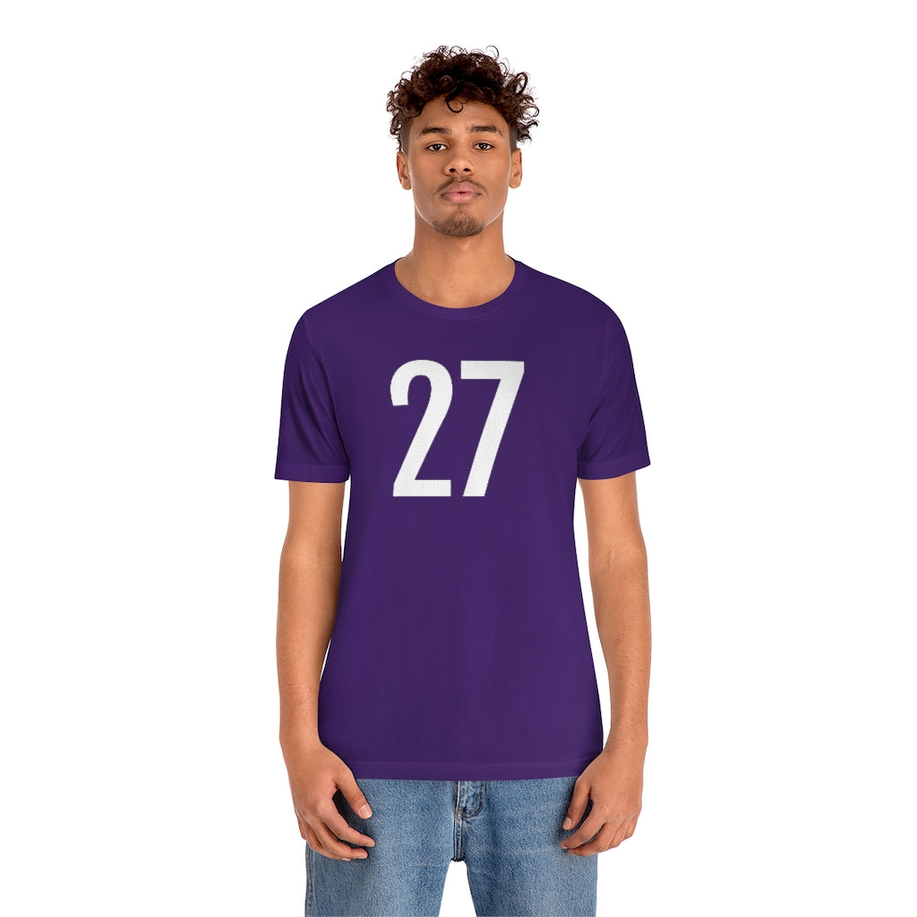 T-Shirt with Number 27 On | Numbered Tee T-Shirt Petrova Designs