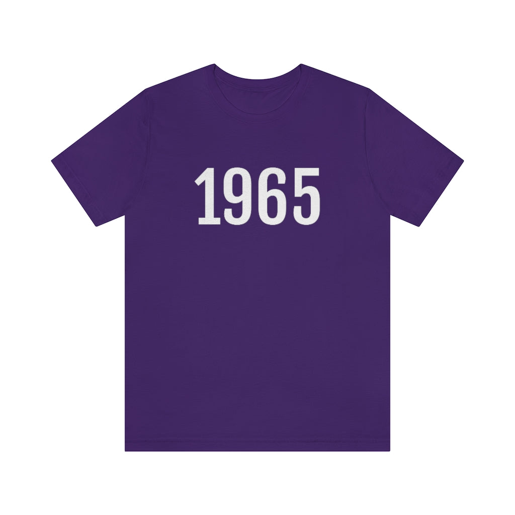 T-Shirt with Number 1965 On | Numbered Tee Team Purple T-Shirt Petrova Designs