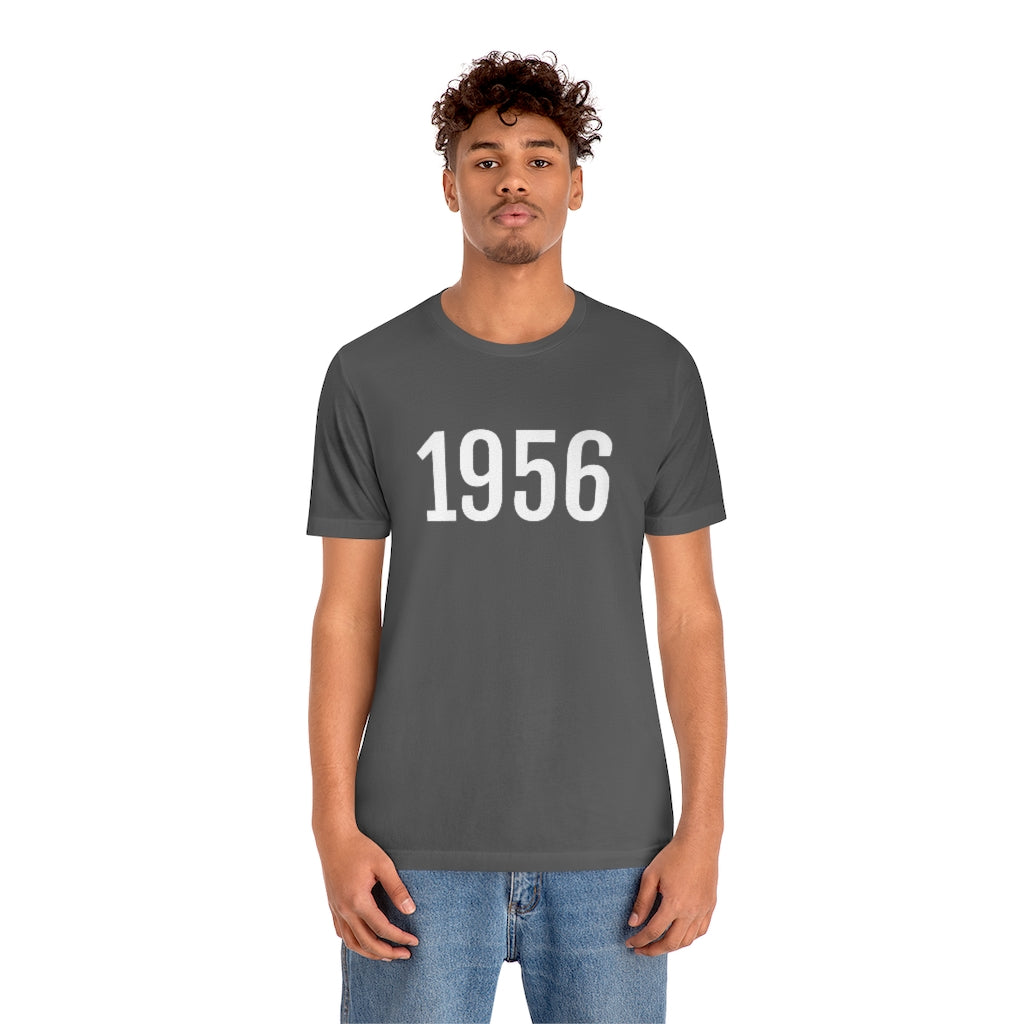 T-Shirt with Number 1956 On | Numbered Tee T-Shirt Petrova Designs