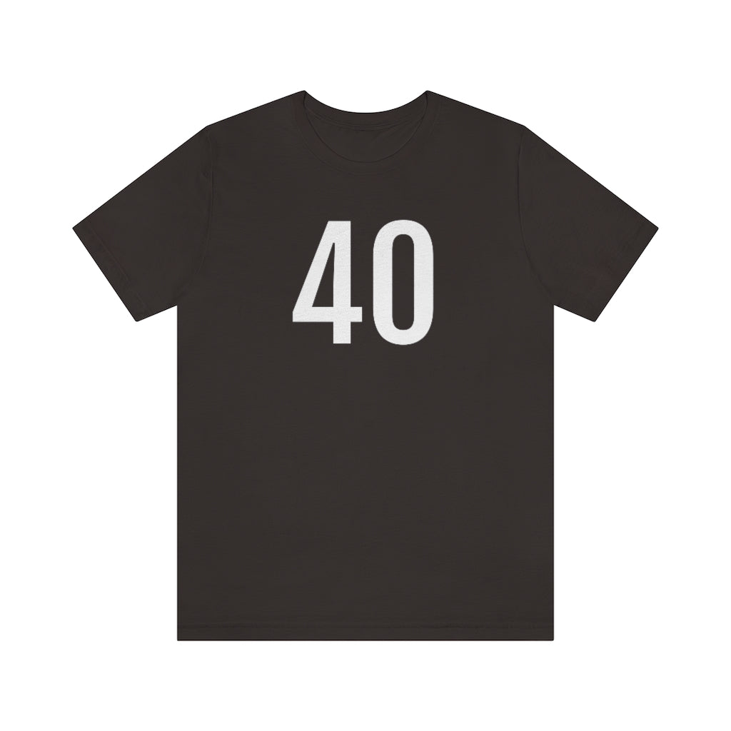 Brown T-Shirt Tshirt Numerology Numbers Gift for Friends and Family Short Sleeve T Shirt Petrova Designs