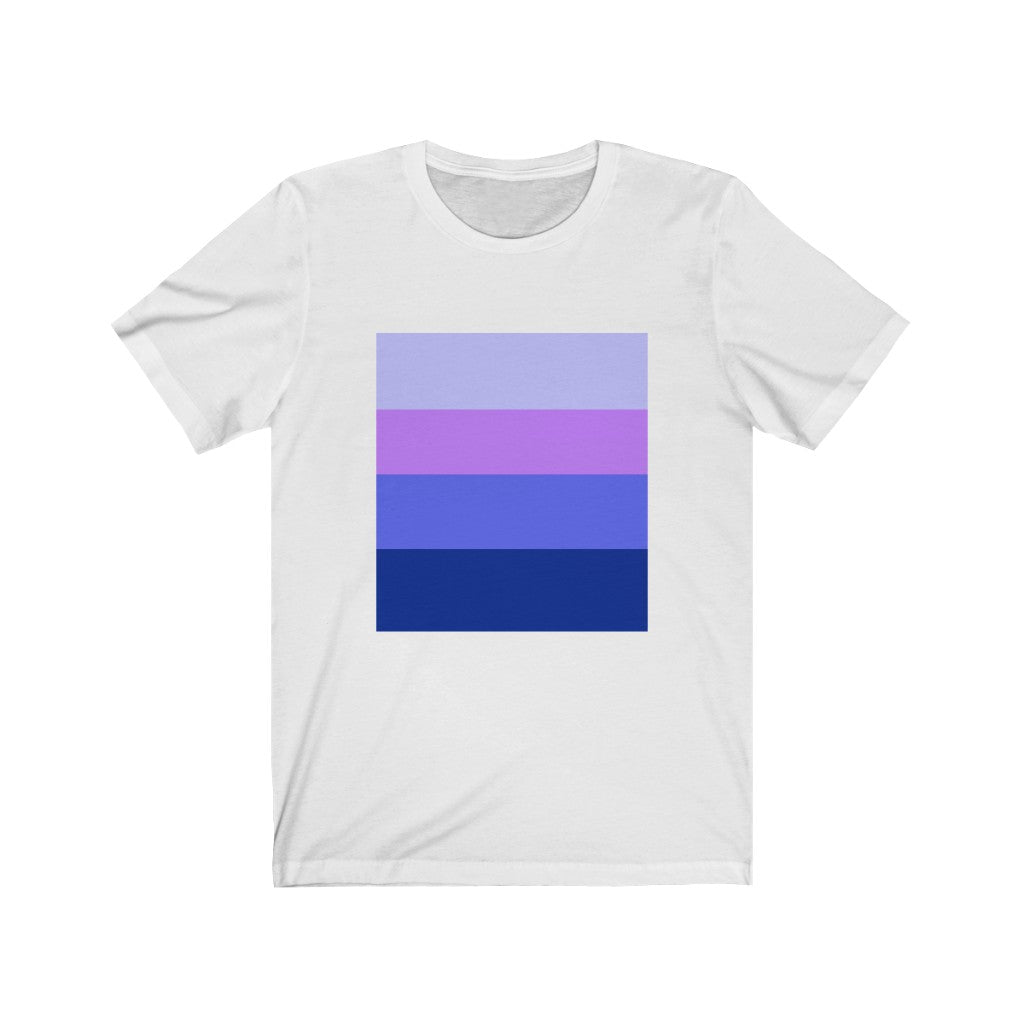 Geometric T-Shirt With Rectangles White T-Shirt Petrova Designs