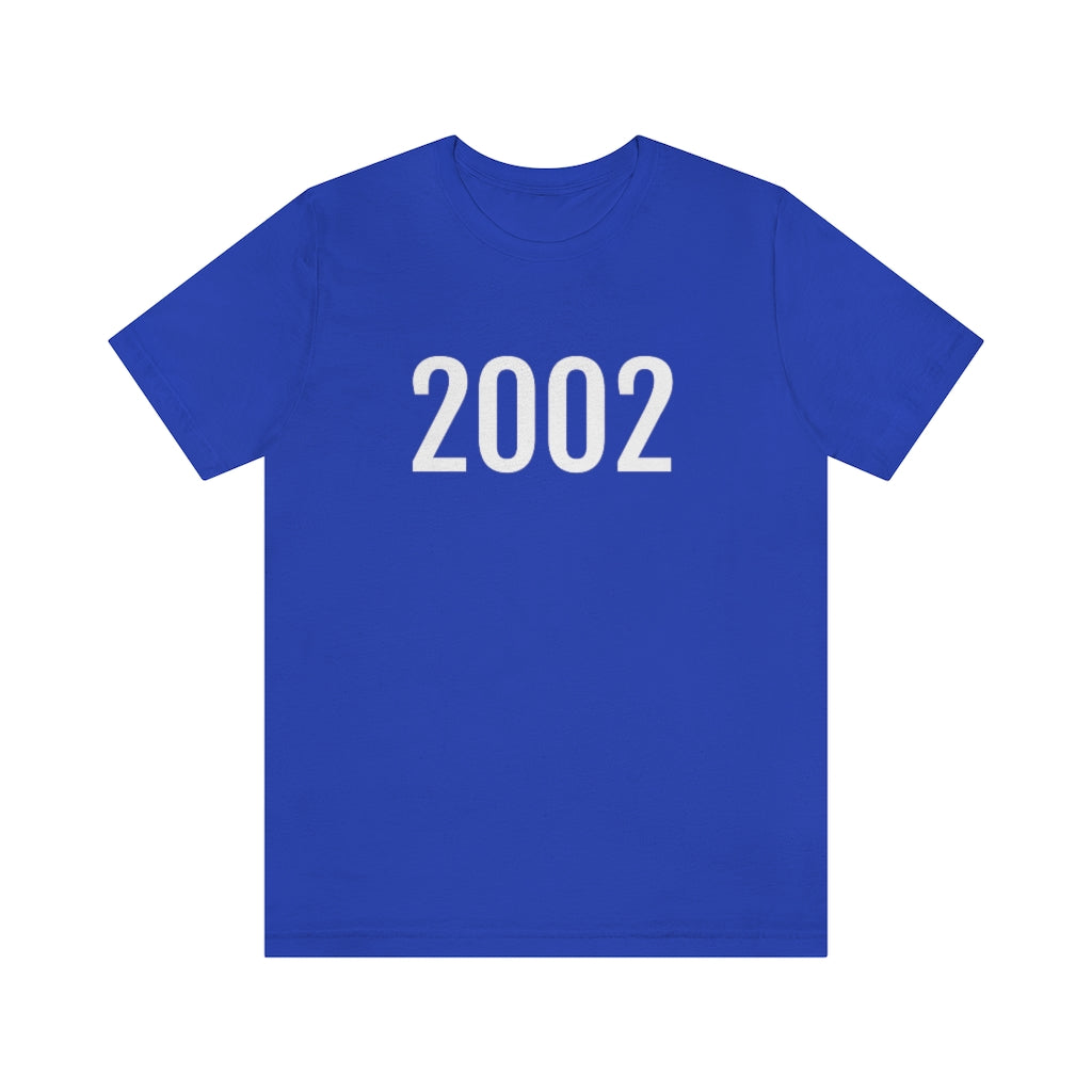 T-Shirt with Number 2002 On | Numbered Tee True Royal T-Shirt Petrova Designs