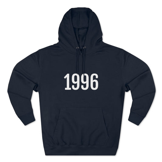 Number 1996 Hoodie | 1996 Sweatshirt with Number On Navy Hoodie Petrova Designs