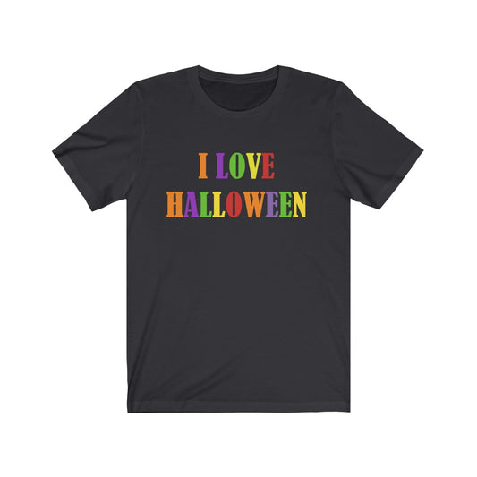 Halloween Tee | "I Love Halloween" T-Shirt Dark Grey T-Shirt Petrova Designs