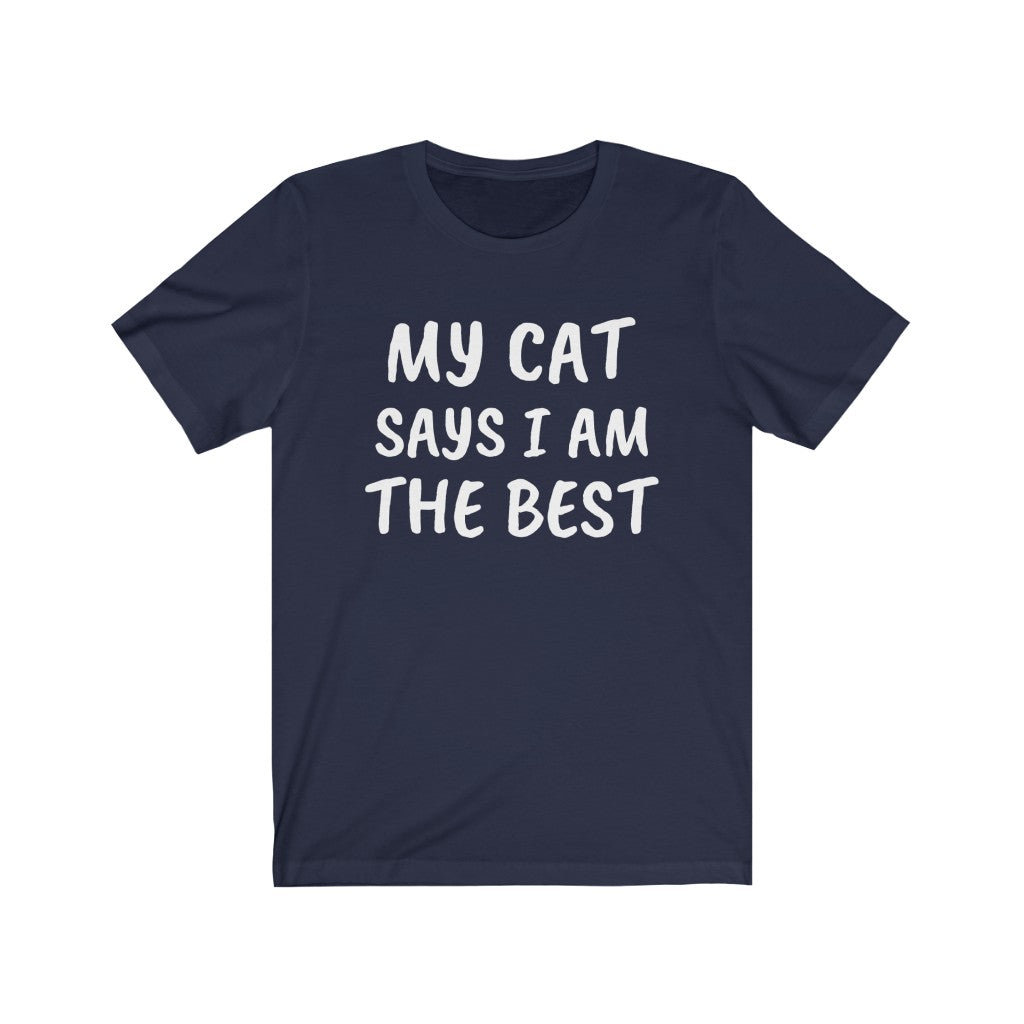 Funny Cat Tee For Cat Lovers Navy T-Shirt Petrova Designs