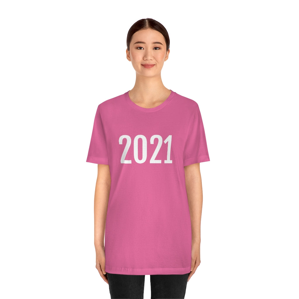 T-Shirt with Number 2021 On | Numbered Tee T-Shirt Petrova Designs