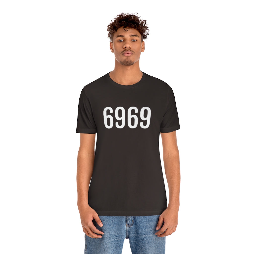 T-Shirt with Number 6969 On | Numbered Tee T-Shirt Petrova Designs