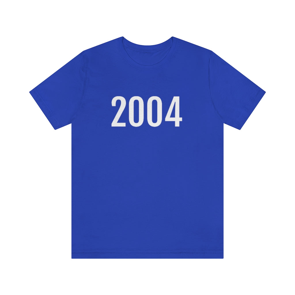 T-Shirt with Number 2004 On | Numbered Tee True Royal T-Shirt Petrova Designs