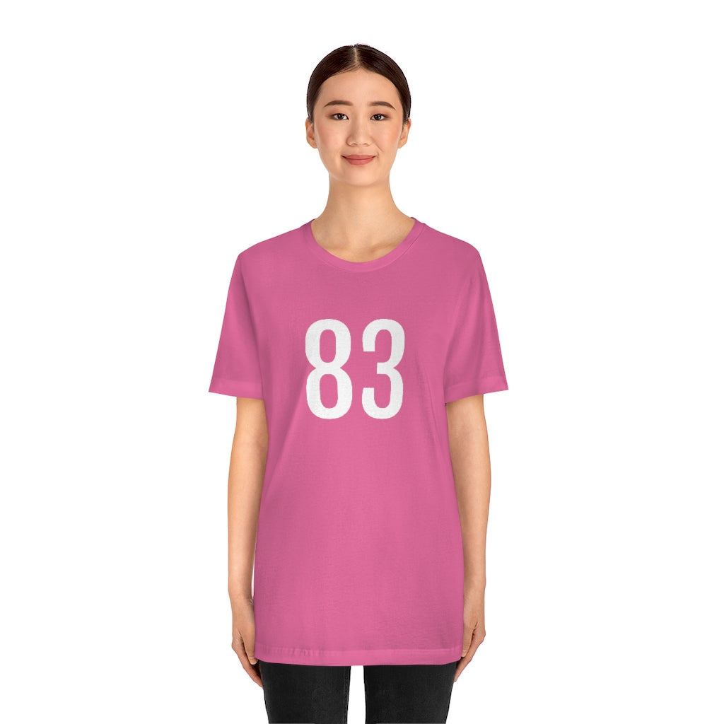 T-Shirt with Number 83 On | Numbered Tee T-Shirt Petrova Designs