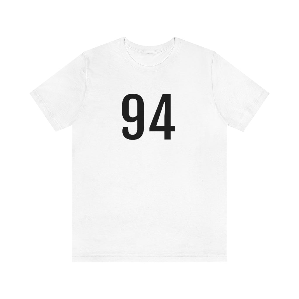T-Shirt with Number 94 On | Numbered Tee White T-Shirt Petrova Designs