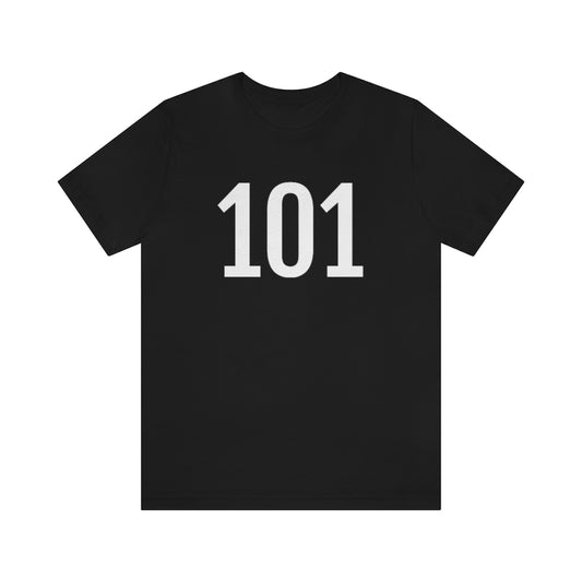 T-Shirt with Number 101 On | Numbered Tee Black T-Shirt Petrova Designs
