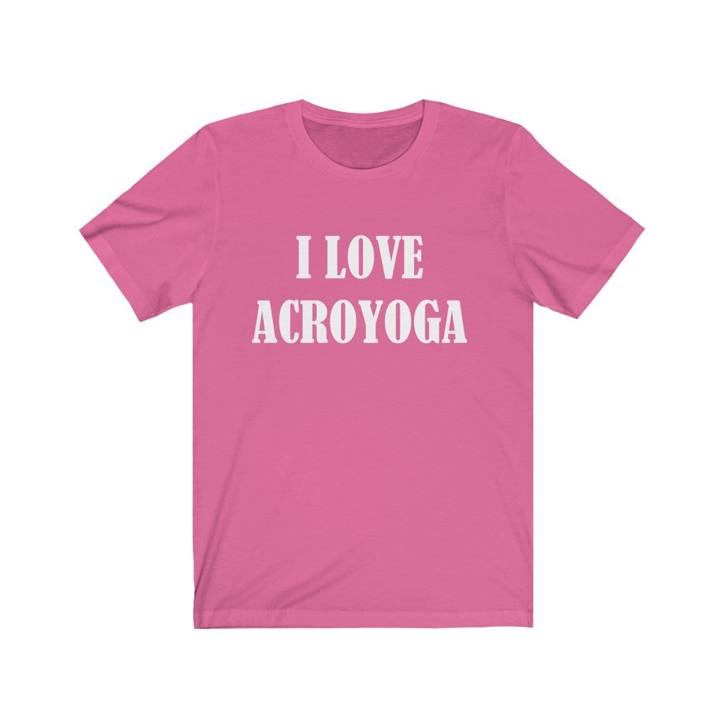 Acroyoga Hobby T-Shirt | Acroyoga Gift Ideas Charity Pink T-Shirt Petrova Designs