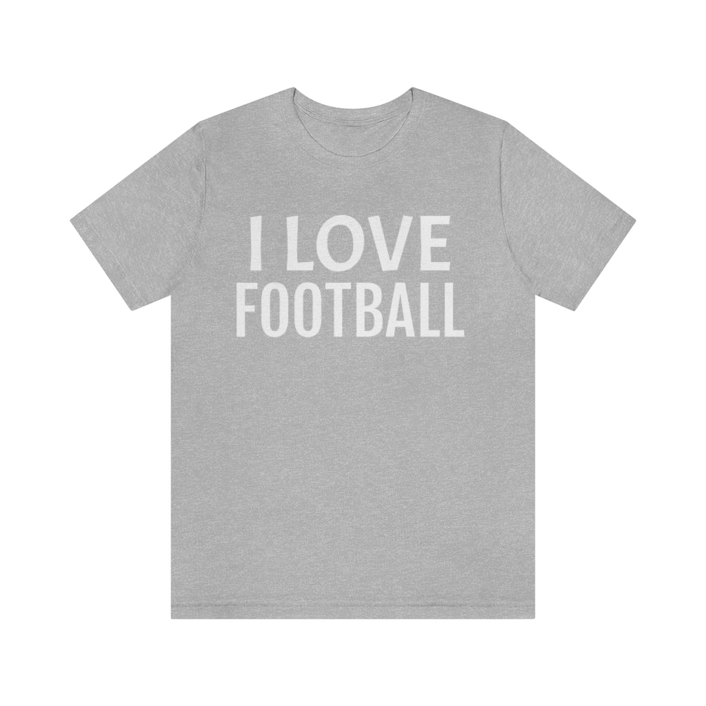 Football Theme T-Shirt | Soccer Lover Gift Idea Athletic Heather T-Shirt Petrova Designs