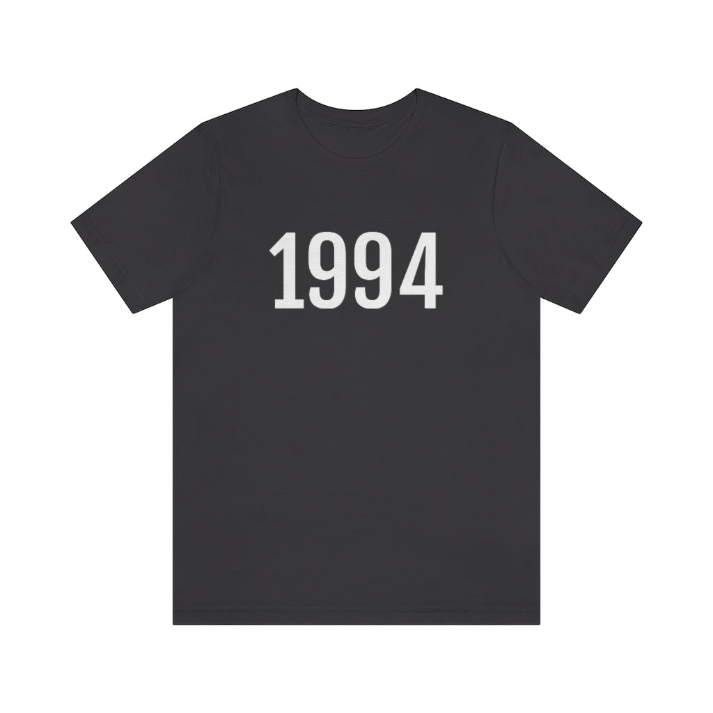 T-Shirt with Number 1994 On | Numbered Tee Dark Grey T-Shirt Petrova Designs