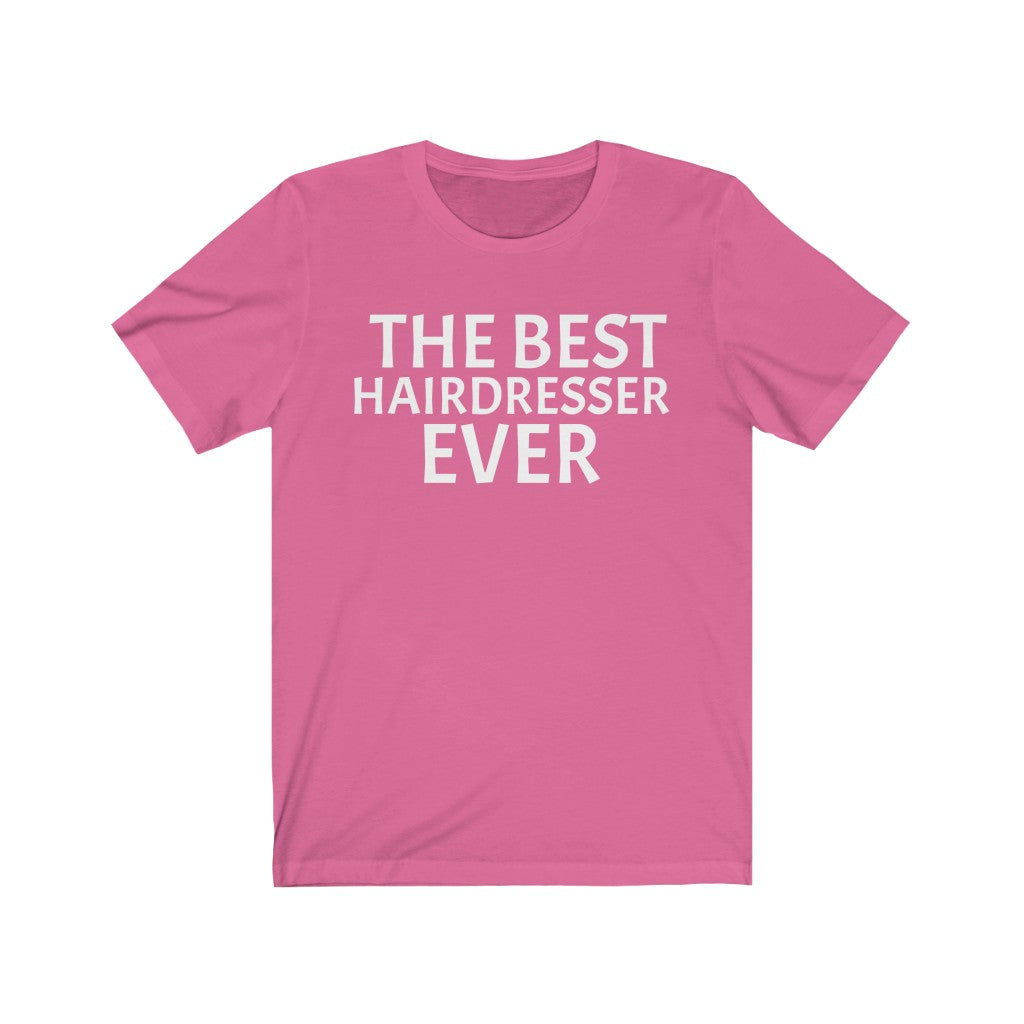 Hair Stylist T-Shirt | Hairdresser Gift Ideas Charity Pink T-Shirt Petrova Designs