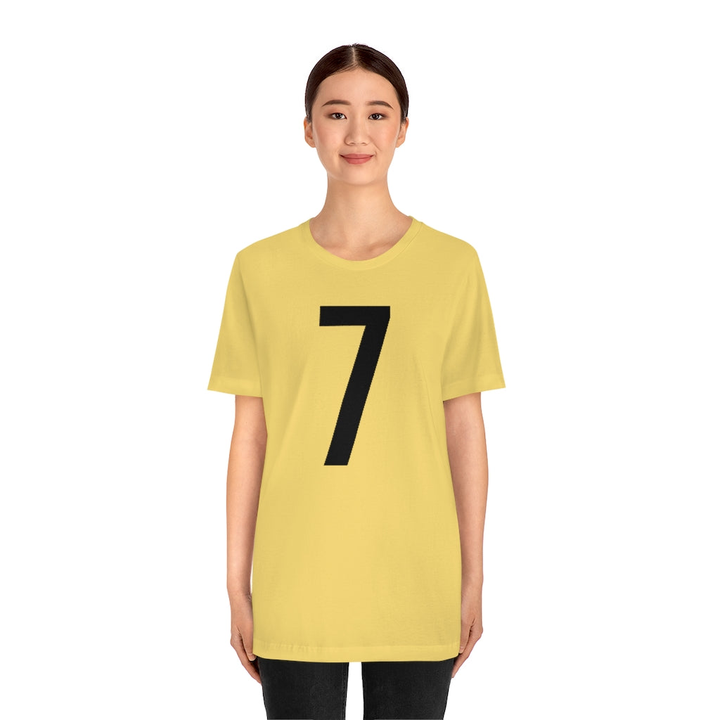 T-Shirt with Number 7 On | Numbered Tee T-Shirt Petrova Designs