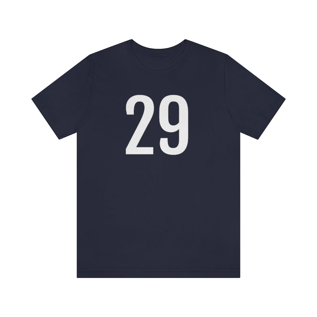 T-Shirt with Number 29 On | Numbered Tee Navy T-Shirt Petrova Designs