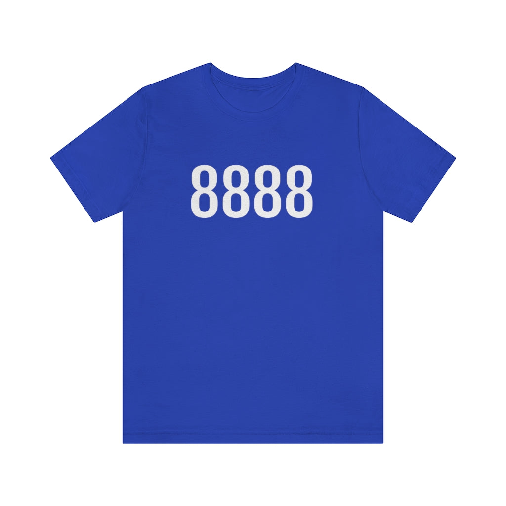 T-Shirt with Number 8888 On | Numbered Tee True Royal T-Shirt Petrova Designs