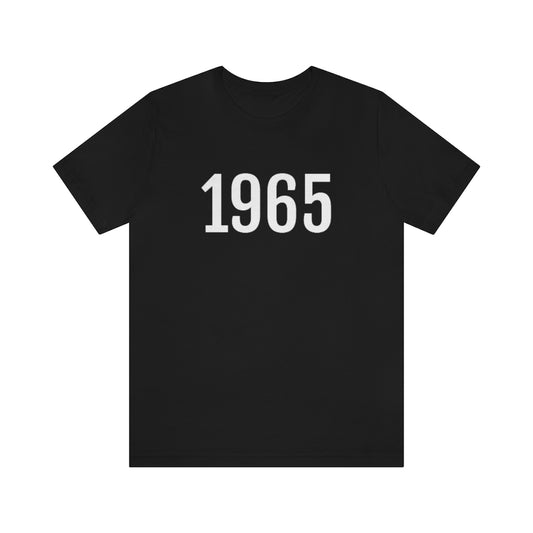 T-Shirt with Number 1965 On | Numbered Tee Black T-Shirt Petrova Designs