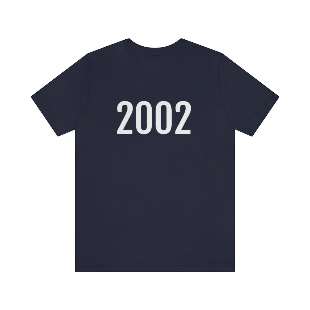 T-Shirt with Number 2002 On | Numbered Tee Navy T-Shirt Petrova Designs