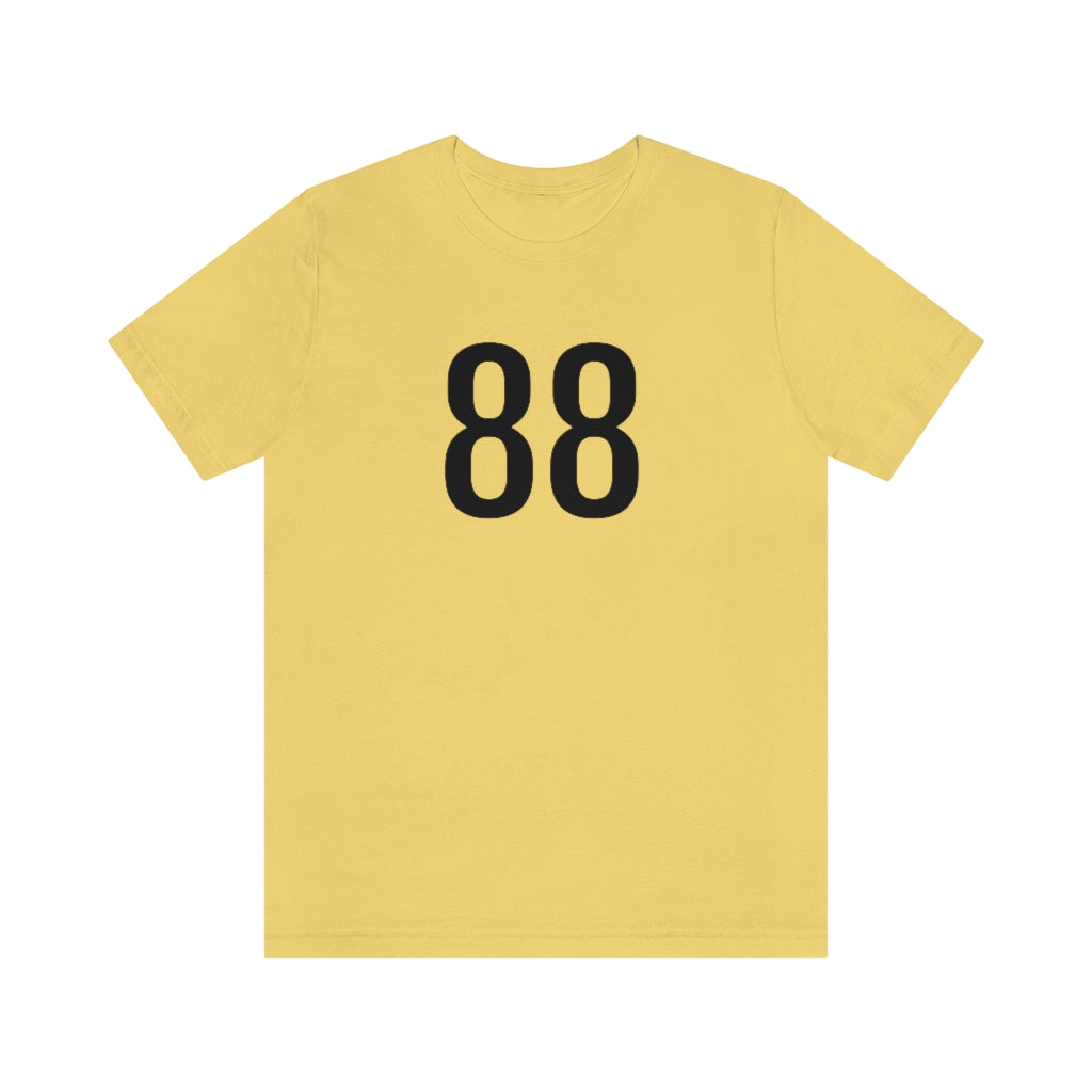 T-Shirt with Number 88 On | Numbered Tee Yellow T-Shirt Petrova Designs