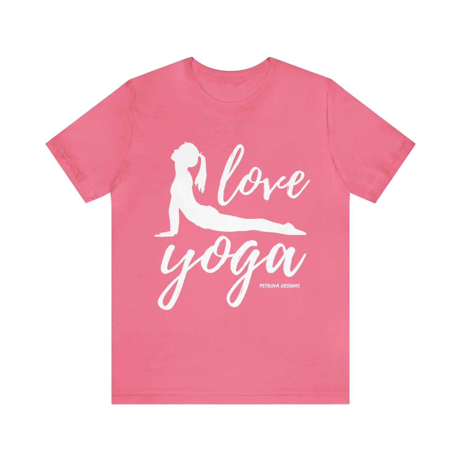 Yoga Theme T-Shirt | Yoga Lover Gift Idea Charity Pink T-Shirt Petrova Designs